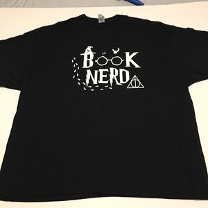 NWOT 3XL Black Book Nerd Harry Potter T-shirt